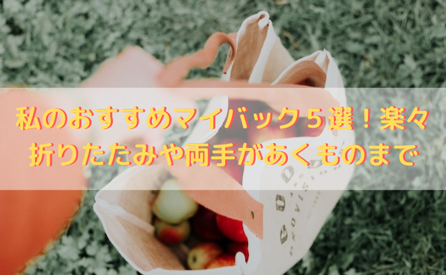 私のおすすめマイバック５選！楽々折りたたみや両手があくものまで